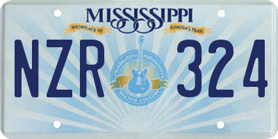 MS license plate NZR324