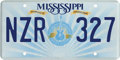 MS license plate NZR327