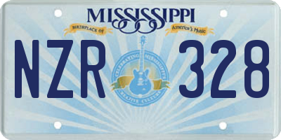 MS license plate NZR328