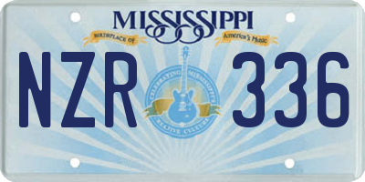 MS license plate NZR336