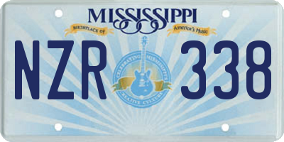 MS license plate NZR338