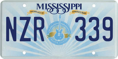 MS license plate NZR339