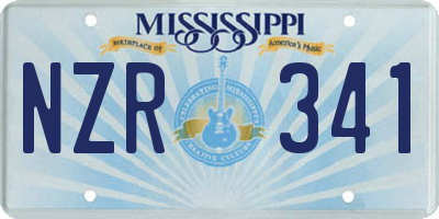 MS license plate NZR341