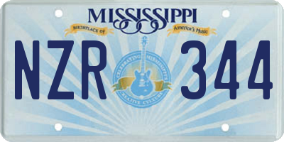 MS license plate NZR344
