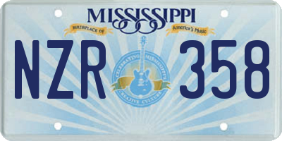 MS license plate NZR358