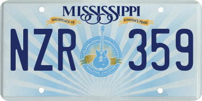 MS license plate NZR359