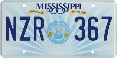 MS license plate NZR367