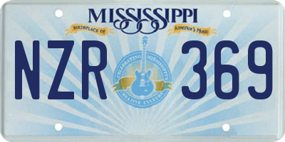 MS license plate NZR369