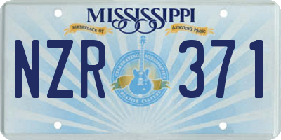 MS license plate NZR371