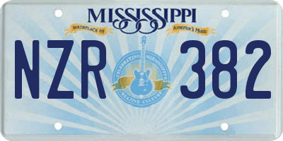MS license plate NZR382