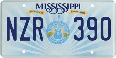 MS license plate NZR390