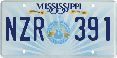 MS license plate NZR391