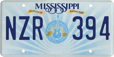 MS license plate NZR394