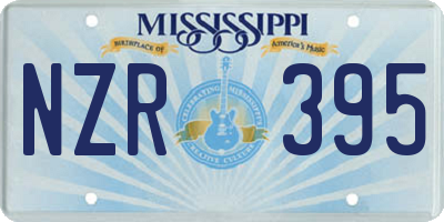MS license plate NZR395