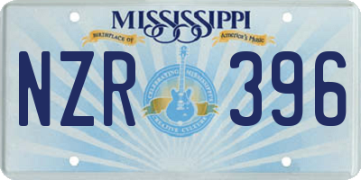 MS license plate NZR396
