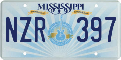 MS license plate NZR397