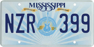 MS license plate NZR399