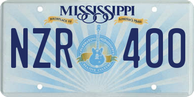 MS license plate NZR400