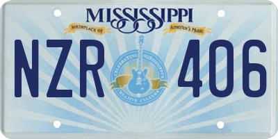 MS license plate NZR406