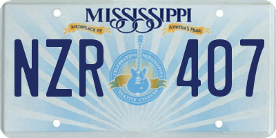 MS license plate NZR407