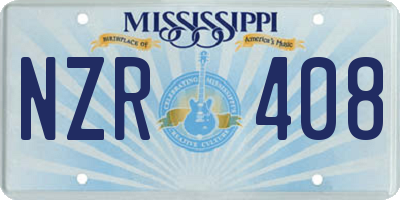 MS license plate NZR408