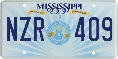 MS license plate NZR409