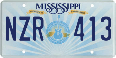 MS license plate NZR413