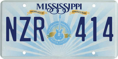 MS license plate NZR414