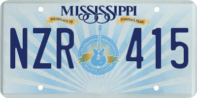 MS license plate NZR415