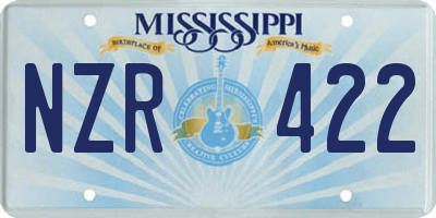 MS license plate NZR422