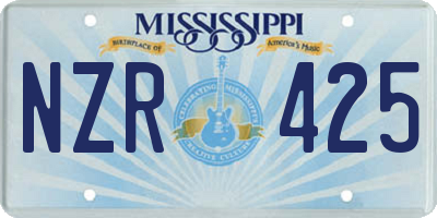 MS license plate NZR425
