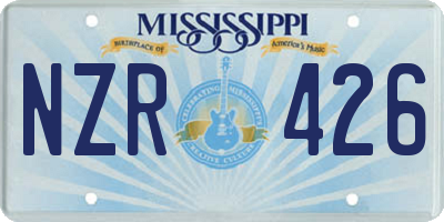 MS license plate NZR426