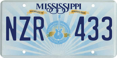 MS license plate NZR433
