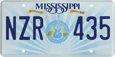 MS license plate NZR435