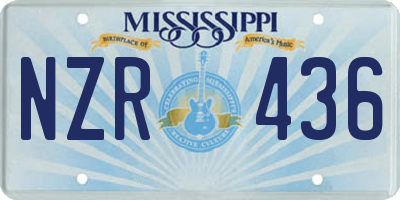 MS license plate NZR436