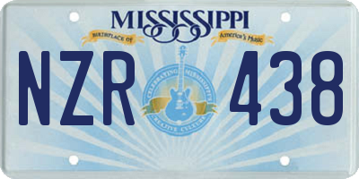 MS license plate NZR438