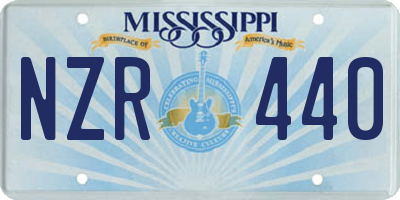 MS license plate NZR440