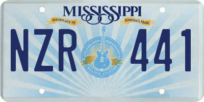 MS license plate NZR441