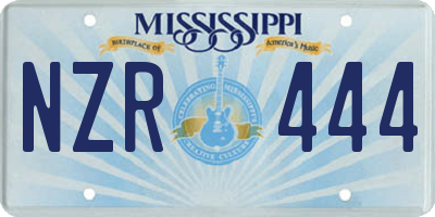 MS license plate NZR444