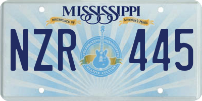 MS license plate NZR445