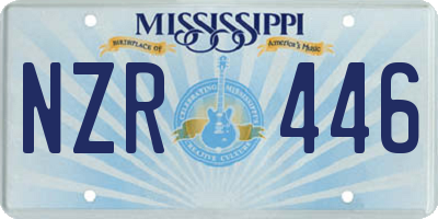 MS license plate NZR446