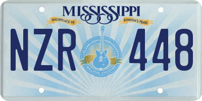 MS license plate NZR448