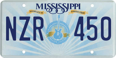 MS license plate NZR450