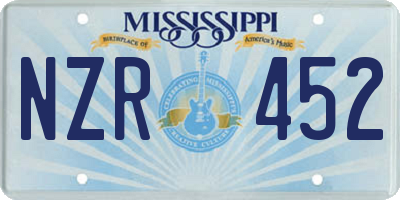 MS license plate NZR452