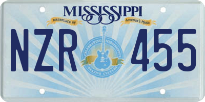 MS license plate NZR455