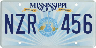 MS license plate NZR456
