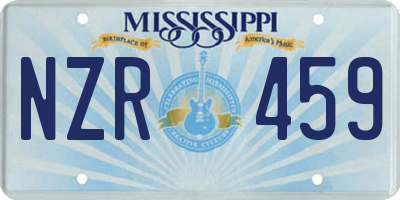 MS license plate NZR459