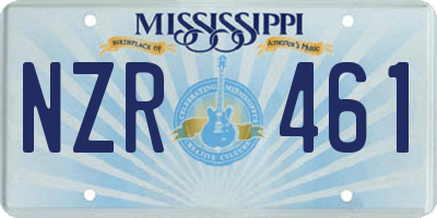 MS license plate NZR461