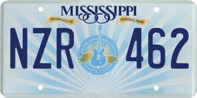 MS license plate NZR462