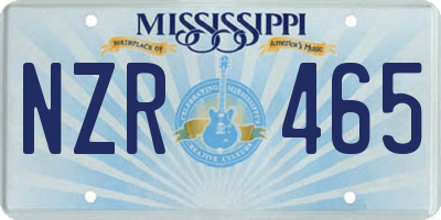 MS license plate NZR465